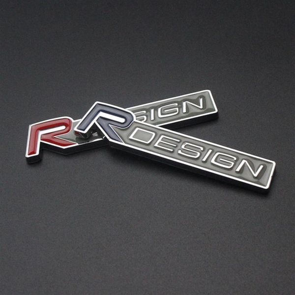 3D металлический цинковый сплав R DESIGN RDESIGN буквенные эмблемы значки Автомобильная наклейка Стайлинг автомобиля Наклейка для Volvo V40 V60 C30 S60 S80 S90 XC602319