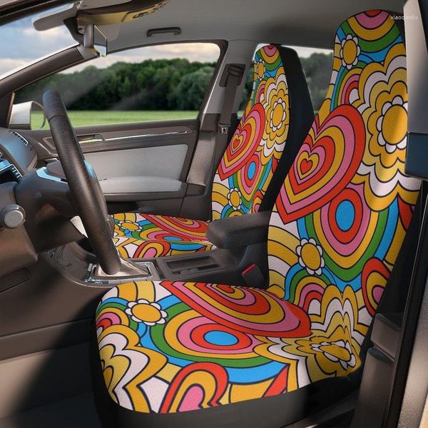 Autositzbezüge Hippie Vintage inspiriertes Accessoire Retro Mod Dekor Fahrzeug Van Cover Gif