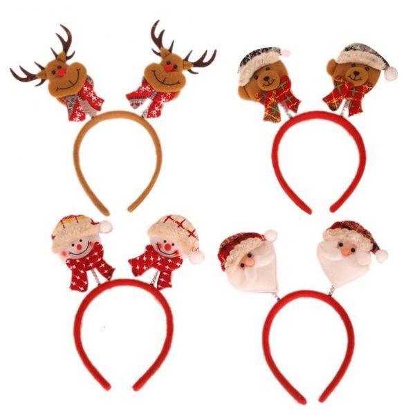 Chapéus de festa Rena Antler Papai Noel Boneco de neve Cabelo Hoop Confortável e não apertado para usar ornamentos de moda 2023 anos Headband 230923