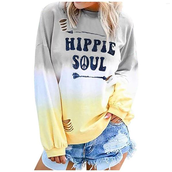 Felpe con cappuccio da donna T-shirt in morbido cotone 2023 Estate VIntage O Collo Maniche Raglan T-shirt Donna Slim Manica lunga Stampa Top Moda