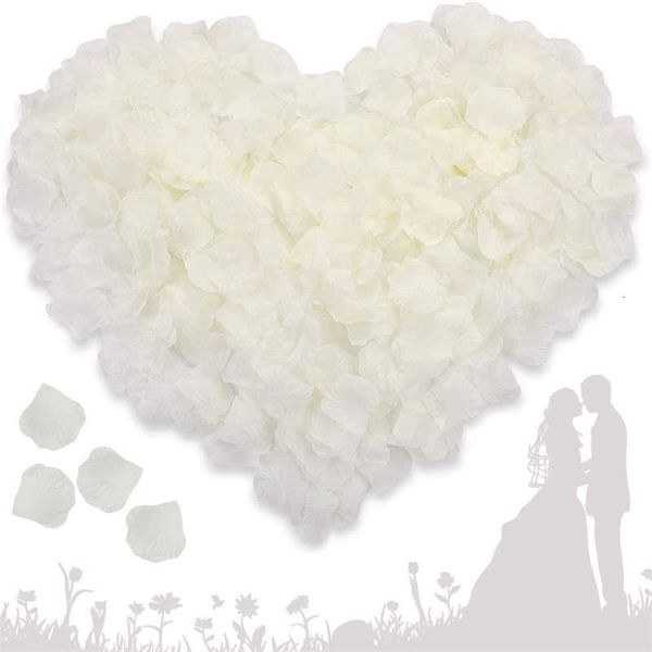Kurutulmuş Çiçekler 5001000 PCS Beyaz Gül Yaprakları Yapay Romantik İpek Çiçek Petal Favor Etkinlik Masa Dekoru Düğün Dekorasyonu 230923