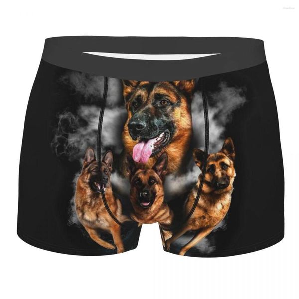 Unterhosen Humor Boxershorts Höschen Slips Männer Deutscher Schäferhund Unterwäsche GSD-Liebhaber Tier Mittlere Taille für Männer