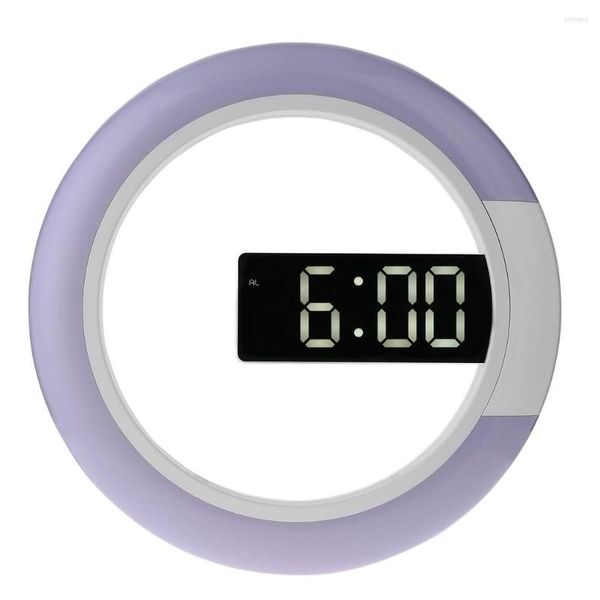 Relógios de parede Eletrônico 7 cores Digital Alarm Clock Nightlight Mesa LED Espelho Brilho para Casa