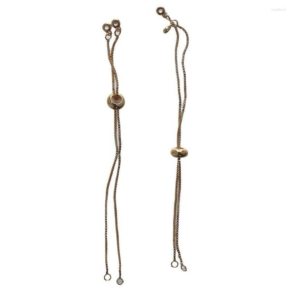 Ножные браслеты, медный регулируемый браслет-цепочка, золотая длина 12 см, принадлежности для самостоятельного изготовления, аксессуары-слайдеры