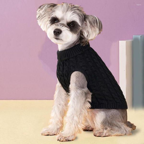 Abbigliamento per cani Maglione per animali alla moda con risvolto Maglioni invernali alla moda Disegni a collo alto per cani e gatti per tenerli al caldo