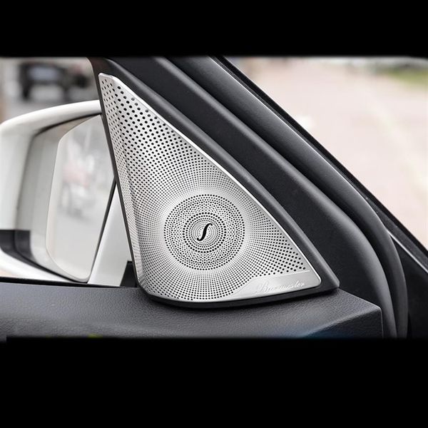 Estilo do carro porta alto-falante de áudio capa guarnição adesivo acessórios para mercedes benz classe c w204 c180 c200 2008-2014306i