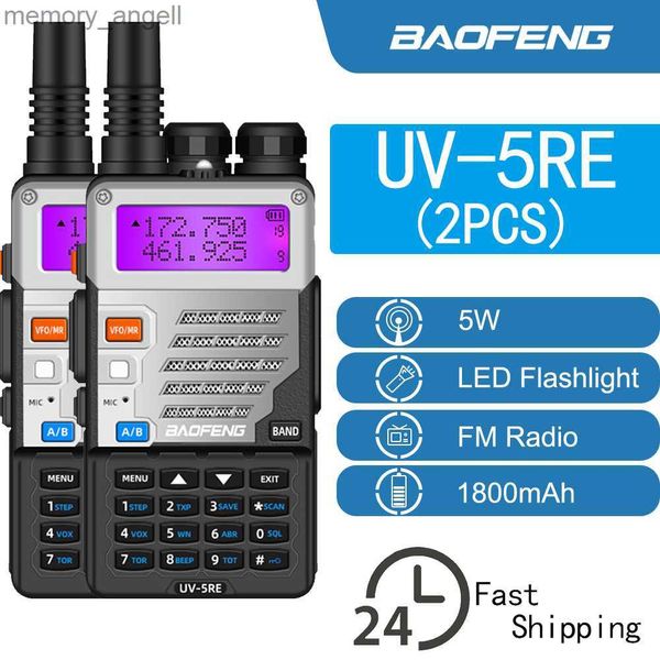 Рация Baofeng UV-5RE Walkie Talkie Двухдиапазонная мобильная радиолюбительская портативная рация 5 Вт Переговорное устройство дальнего действия HKD230925