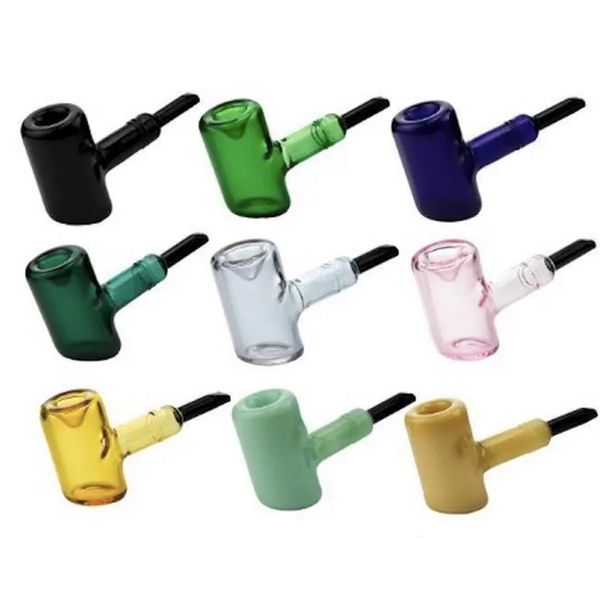 Nuovi mini boccali Sherlock in vetro spesso con martello, tubi colorati di marca Labs, accessori per fumatori di pipe per tabacco a mano all'ingrosso