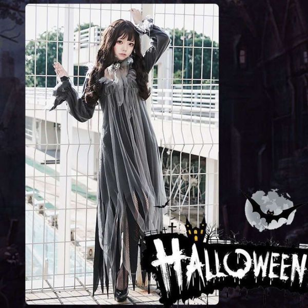 Traje de halloween adulto vampiro sexy cos horror zumbi fantasma noiva bruxa traje vestido de baile trajes de halloween