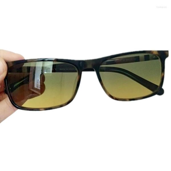 Óculos de sol qua conciso retangular daynight dupla condução uv400 54-17-140 acetatos de correspondência de cores para óculos de prescrição