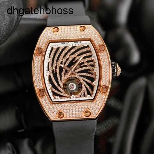 Milles-Uhr Richards Mantianxing Herren-Armbanduhr, schwarze Technologie, wasserdicht und sturzsicher, quadratisch, großes Zifferblatt, ausgehöhlt, vollautomatisches Getriebe, mechanisch, O88g