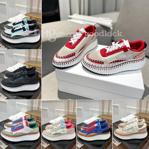 Nama Sneakers Designer Sapatos Casuais Padrão Postagem Canvas Rainbow Homem Mulher Sneaker ao ar livre Running Sports Shoe Reciclado Malha Tecido Tamanho 35-42