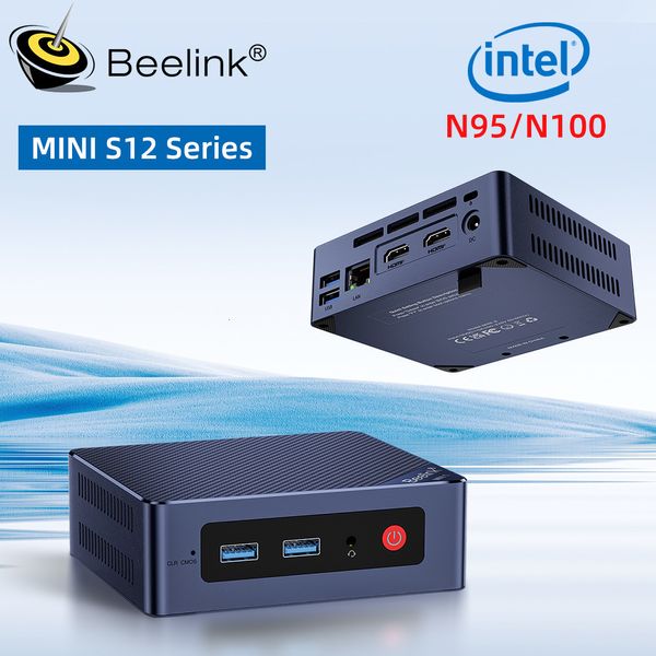 Mini PC Beelink Min S12 Pro N100 Gamer Mini PC Intel 12a generazione N95 DDR4 8GB 256GB 16GB 500GB SSD 2.4G 5G Dual Wifi 1000M BT5.2 NVME Deskt 230925