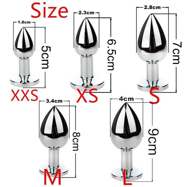 Giocattoli anali Plug Sex Acciaio inossidabile liscio Coda di testa in cristallo Allenatore di gioielli per donna Uomo Dildo Adulti Negozio 230925