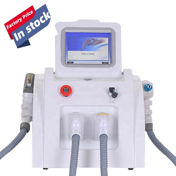 Multifuncional opt nd yag máquina removedor de cabelo permanente ipl tratamento acne q interruptor laser remoção tatuagem saúde beleza equipment340