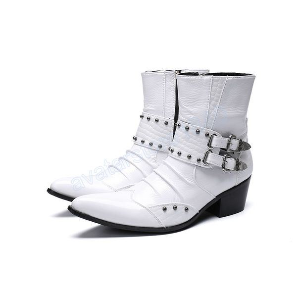 Elegante formelle Schuhe mit spitzer Zehenpartie und Reißverschluss, klassisch, groß, einfarbig, kurze Stiefel, italienische Herren-Kleiderstiefel aus echtem Leder