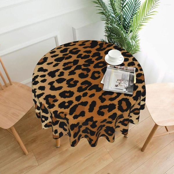 Toalha de mesa leopardo clássico animal manchas impressão atacado capa lavável sala estar protetor personalizado poliéster