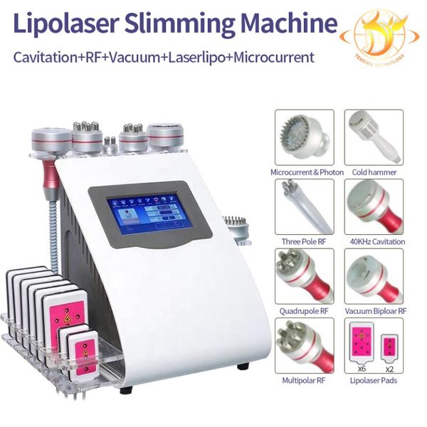 9 In 1/8 In 1 Unoisetion Cavitation 40K Schlankheitsmaschine Radiofrequenz-Vakuum-RF-Fettentfernung Kaltphotonen-Mikrostromgerät570