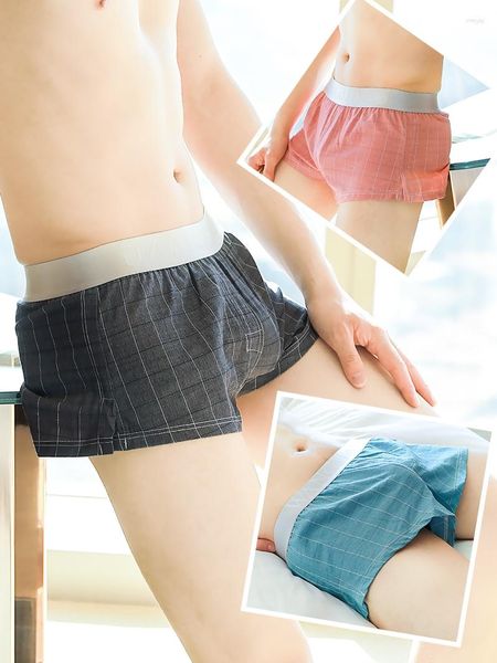 Mutande Mutandine da uomo in cotone sciolto comfort traspirante boxer a quattro angoli tendenza frecce sportive di grandi dimensioni pantaloncini da ragazzo testa