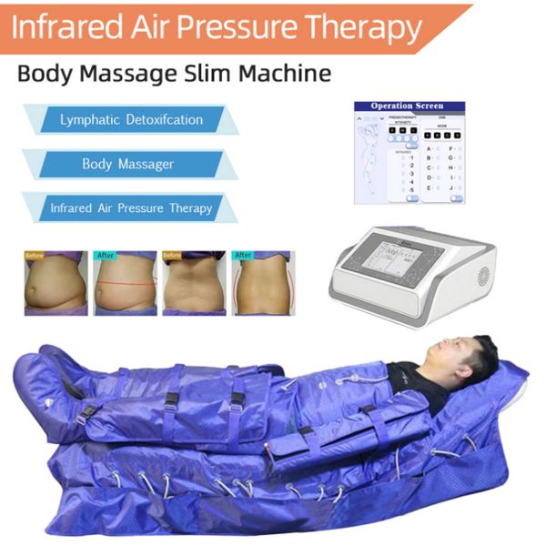 Macchina per pressoterapia professionale 3 in 1 Calore a infrarossi Sottile Avvolgimento Vestiti Massaggio a pressione Circolazione sanguigna Ems Stimolazione muscolare elettrica386