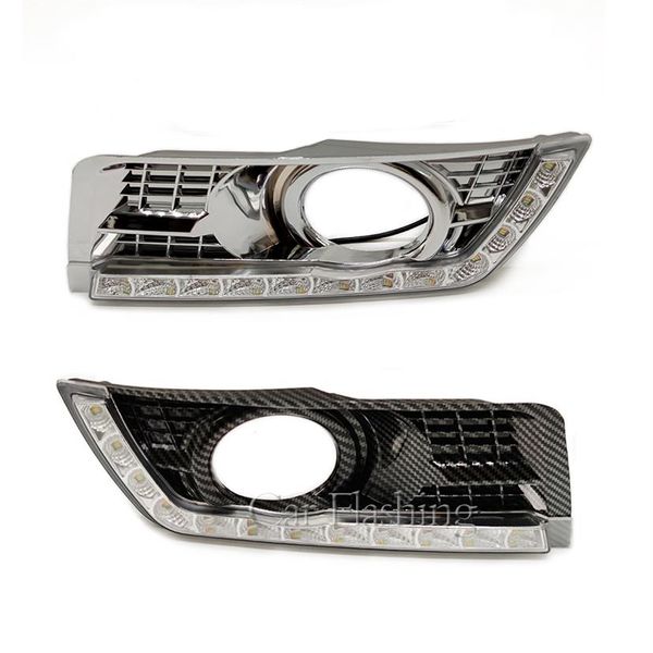 Luci diurne a LED per Cadillac SRX 2012 2013 2014 2015 2016 DRL copertura fendinebbia luci di guida con indicatori di direzione289l