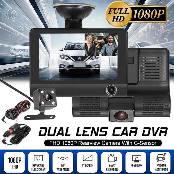 Hd IPS Écran Voiture DVR 3 Objectif 4 0 pouces Caméra de tableau de bord avec caméra de recul Enregistreur vidéo Enregistreur automatique Dvrs Dash Cam Nouvelle arrivée Ca226q