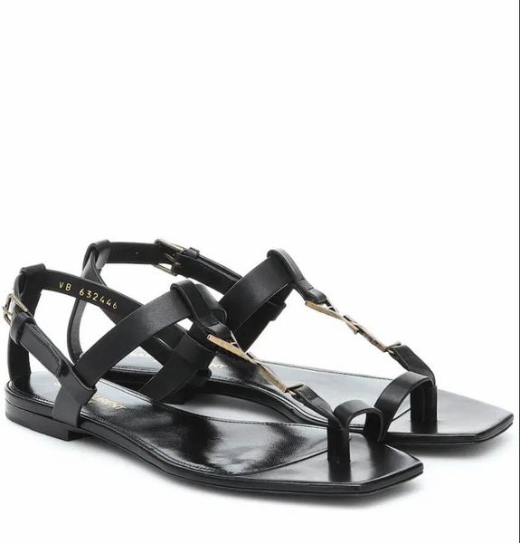 Abend-Sommer-hohe, flache Leder-Cassandra-Sandalen, offene Zehenpartie, besetzt, schwarzes Nuede-Leder, cooles Knöchelriemen-Damen-Hochzeitsfest-Kleid, Schuhe 35–43