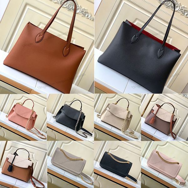 Lockme Shopper-Handtasche, genarbtes, geschmeidiges Leder, Ever Mini-Einkaufstasche, luxuriöse Designer-LockMe-Kettentasche, East West Umhängetaschen, Umhängetaschen für Damen, schwarze Beuteltasche, Handtaschen