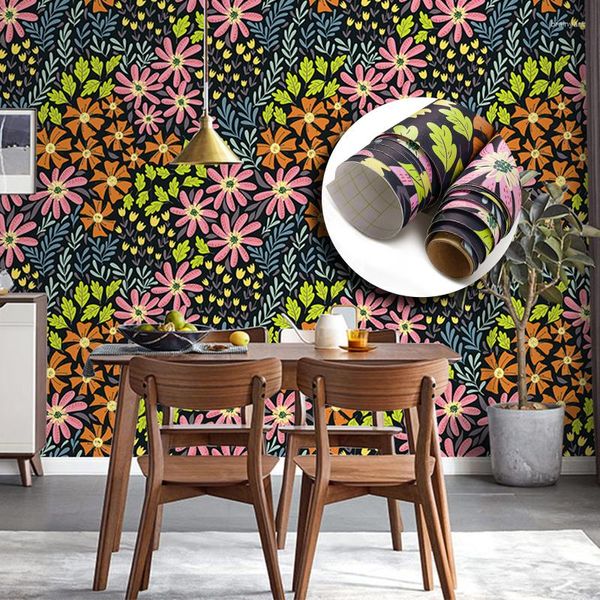 Wallpapers auto adesivo pvc papel de parede doméstico armário renovação adesivos quarto guarda-roupa cozinha banheiro lavatório adesivo