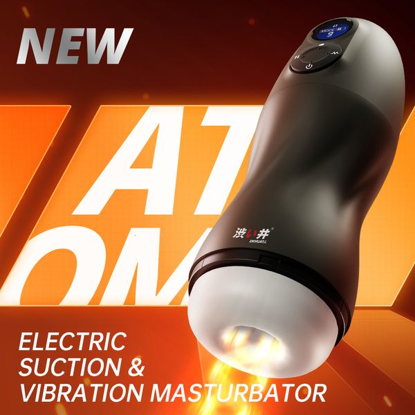 Masturbadores DRY WELL Smart Sex Robot para Homens Vácuo Oral Sucção Automática Masculino Masturbador Aquecimento e Gemendo Produtos Adultos 230925