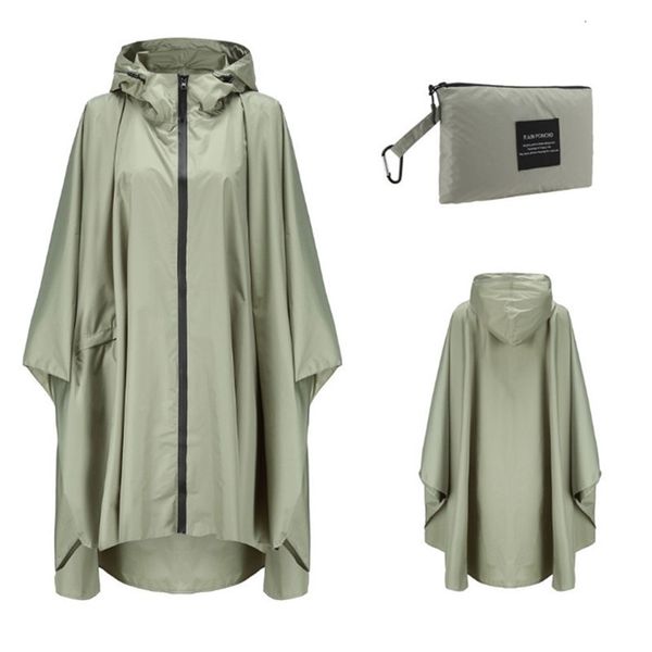 Abbigliamento antipioggia Nylon Adulti Impermeabile Donna Uomo Copertura impermeabile per tende Indossare all'aperto Escursionismo Cappotto antipioggia Poncho Giacca Mantello Capa De Chuva 230925