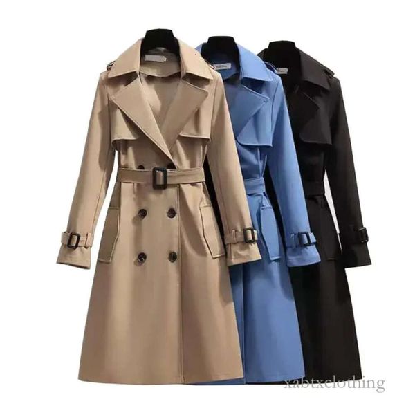 Trench da donna Abito lungo giacca a vento Abito kaki doppio petto da donna Cappotti larghi Cappotti di marca firmati BURRBERRY Capispalla da donna Moda Top