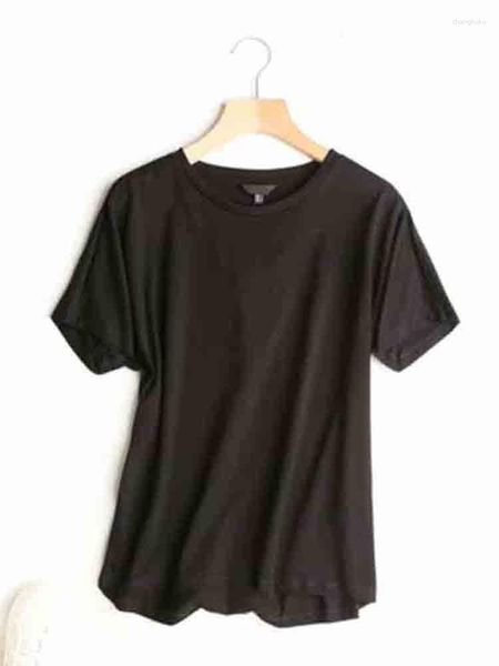 Damen-T-Shirts Welken Sommerhemd Frauen England-Stil Einfache feste Oansatz Baumwolle Match Basic Harajuku T-Shirt 2023