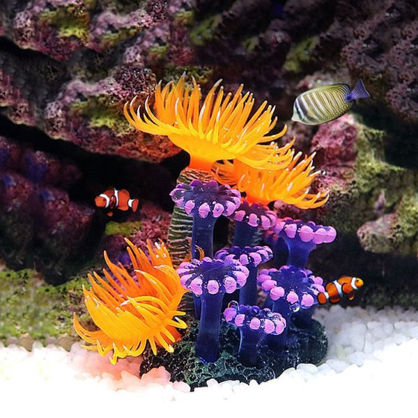 Aquários artificiais subaquáticos coral aquário tanque de peixes simulação decoração aquário fundos plantas água grama acessórios casa 230925