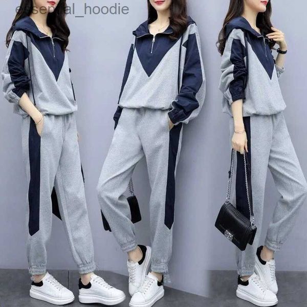 Mulheres Tracksuits Mulheres 3XL Terno Esportivo Fe T Shirt Top e Calça Manta Duas Peças Sportwear Tracksuit Matching Set Summer Pano Outfit L230925