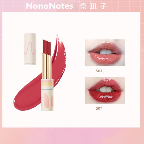 Batom NonoNotes Aguado Brilho Batom Lip Balm Hidratante Sólido Espelho Água Luz Lip Glaze Lip Tint Maquiagem Beleza 230925