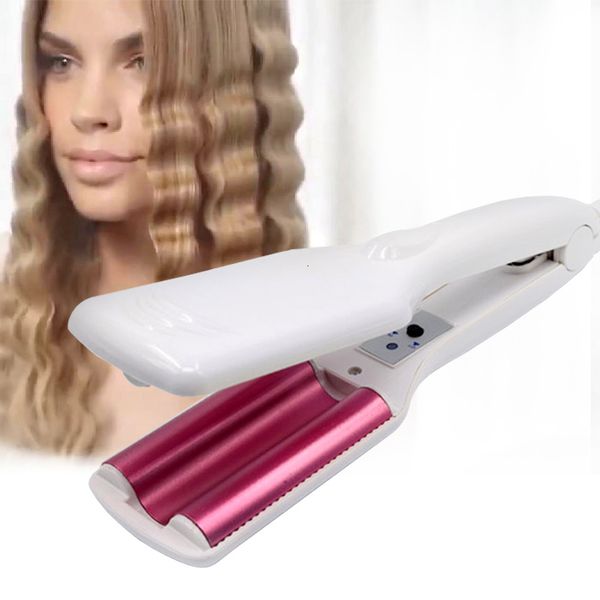 Curling Irons Triple Barrel Curling Iron Perm Splint Profissional Modelador de Cabelo Ferro Cerâmico Cabelo Curl Wand Waver Crimping Iron Styling Tools 230925