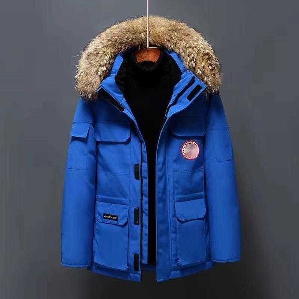 Parka in piumino 08 Cappotto d'oca da spedizione Canadian Pie Superamento maschile e femminile 90 Colletto in visone d'anatra bianco Coppia spesso QD7B