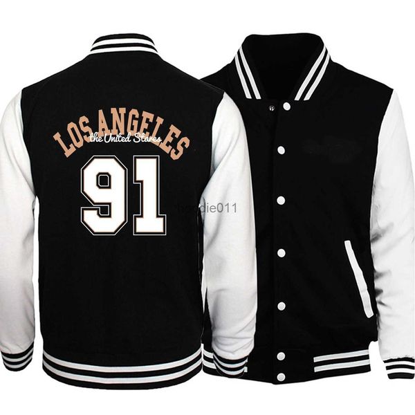 Мужские куртки Seaport Angel City Los Angeles с буквенным принтом, мужские куртки S-5XL, флисовая бейсбольная форма, одежда больших размеров, свободное модное пальто L230925
