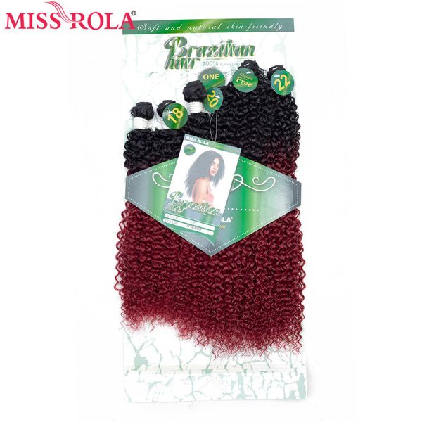 Menschliche Haarbulks Miss Rola Synthetic Curly Hair Extensions Ombre Hair Bündel Haarwebe