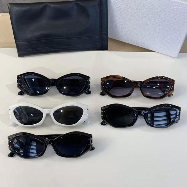 Óculos de sol de alta qualidade design b1uxr gato olho acetato quadros uv400 lente mulheres homens com pacote