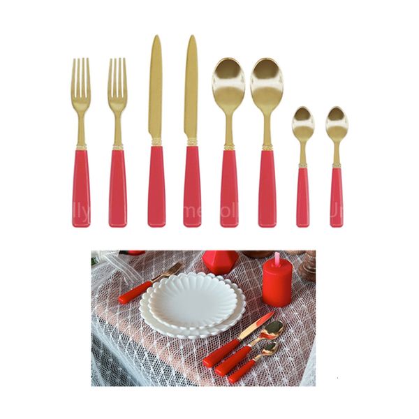 Küchen Spielen Essen 8PCSSET 16 Maßstab Miniatur Puppenhaus Geschirr Mini Gabel Messer Set für s Puppe Küche Zubehör Spielzeug 230925