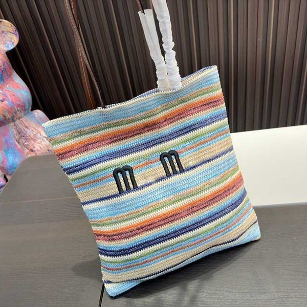 mm Luxus-Bast-Designer-Tasche, Strandtasche für Mädchen, Reisehandtaschen, modische, farblich passende Umhängetaschen, Einkaufstaschen, große Geldbörse 230811