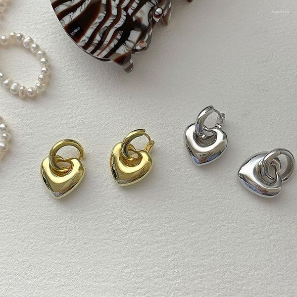 Çember Küpe Çıkarılabilir Aşk Kalbi Kadınlar için Enfes Tasarım Kulak Tokası Huggies Altın 925 STRING Silver Party Takı