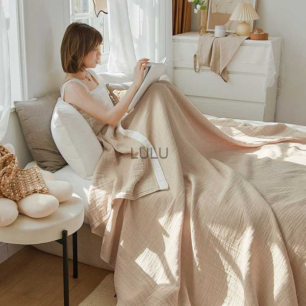 Coperte 100% mussola di cotone Divano letto Coperta per adulti Bambini 6 strati Copriletto di garza Coperta per dormire Doppia King Queen Size Coperta per letto YQ230925