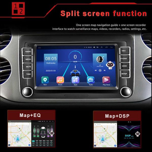 Lettore multimediale audio per autoradio Android 10 per VW Volkswagen Skoda Octavia Polo Golf Passat Seat GPS Carplay Autoradio295s