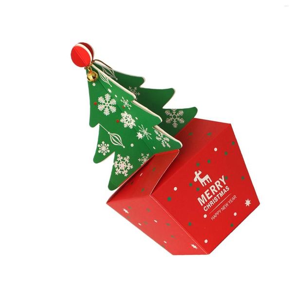 Confezione regalo 5 pezzi Scatole di caramelle natalizie Decorazione di scatole di bomboniere per feste di compleanno di anniversario