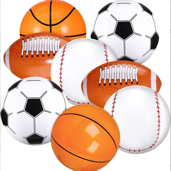 Pallone da spiaggia Pubblicità gonfiabile Pallone da baseball promozionale in PVC Logo personalizzato Pallone da pallavolo gonfiabile da calcio Rugby Acqua all'aperto Giocattoli I bambini giocano Palloni da spiaggia