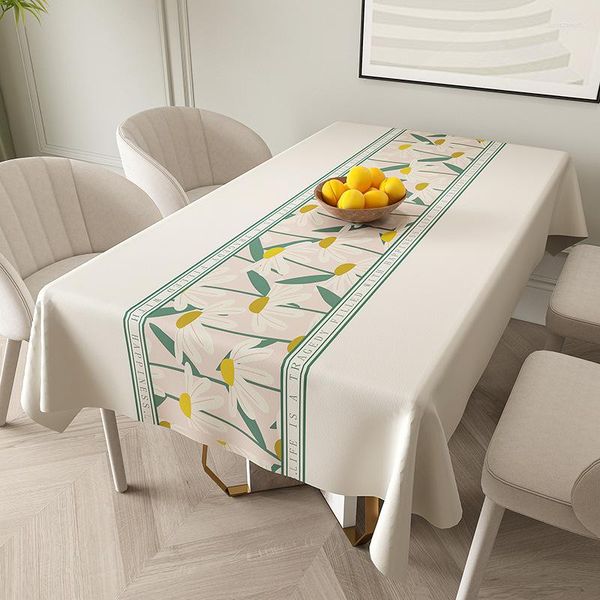 Pano de mesa nórdico geométrico flor retângulo toalha de mesa cozinha jantar decorações à prova dwaterproof água capas de tecido decoração de festa de férias