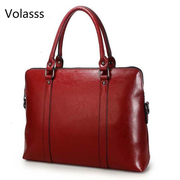 Valigette Valigetta in vera pelle per donna Borsa per computer portatile Borse da donna Borse da ufficio a tracolla da donna Bolso Hombre 230925